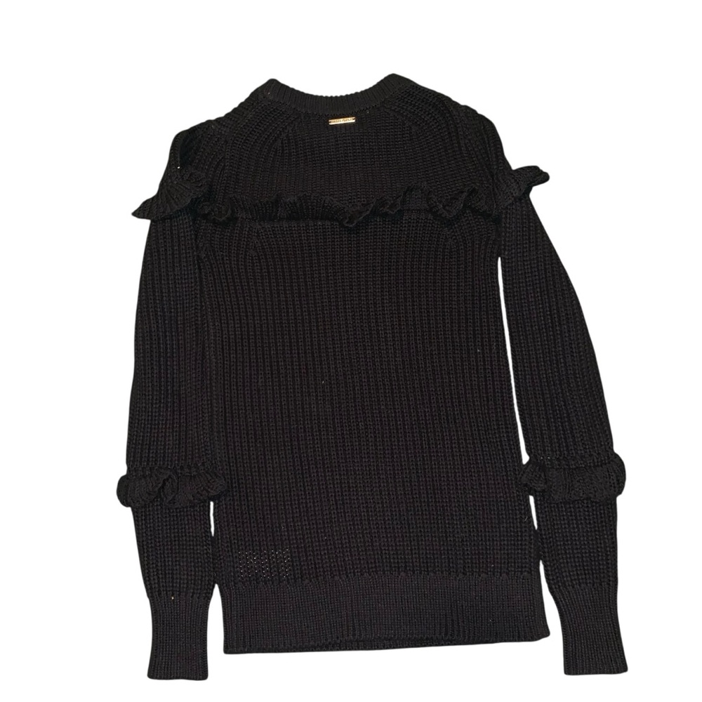 Michael Kors Black Ruffle Knit Sweater